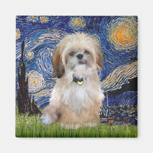 Stjärnklar natt - Shih Tzu (P) Magnet