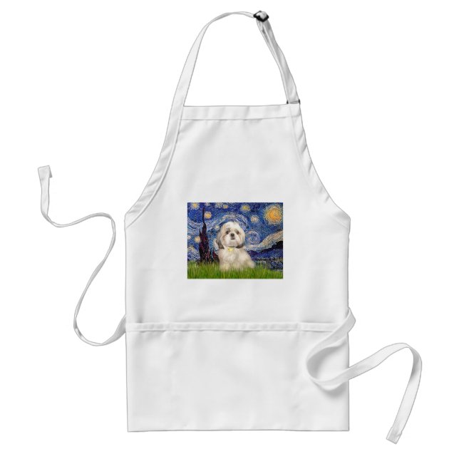 Stjärnklar natt - Shih Tzu (Y) Förkläde (Framsidan)