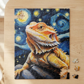 Stjärnklar natt Van Gogh Skäggagamen Konst Pussel