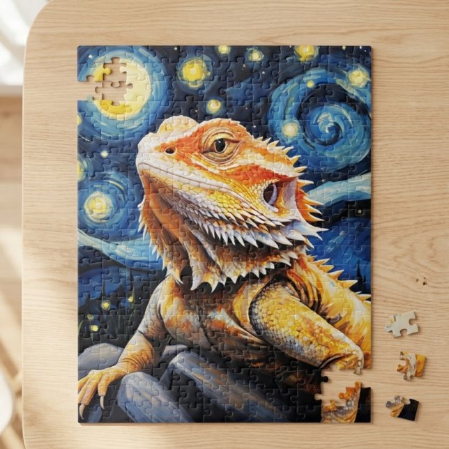 Stjärnklar natt Van Gogh Skäggagamen Konst Pussel (Skapare uppladdad)