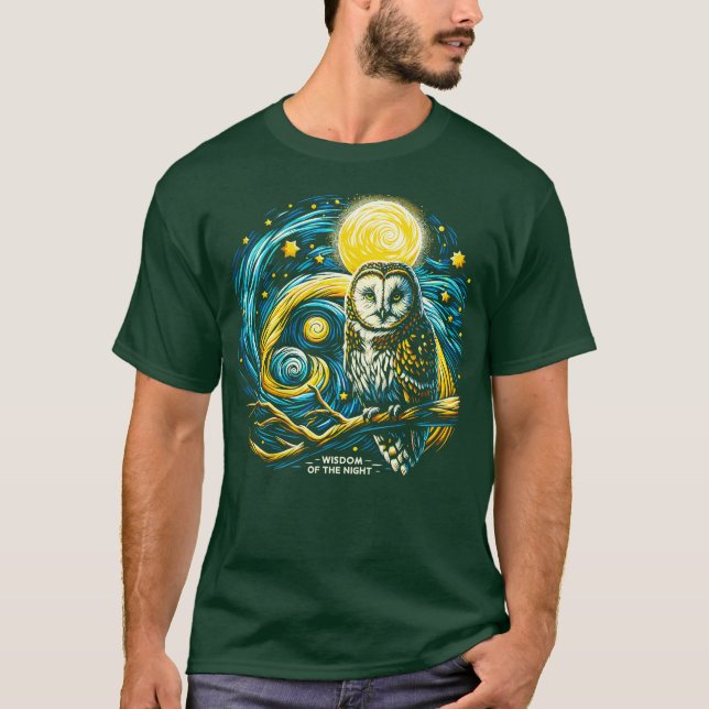 stjärnklar nattuggla 1 t shirt (Framsida)