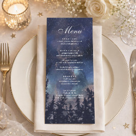 Stjärnklar Skogs Celestiala Bröllopsmeny Meny