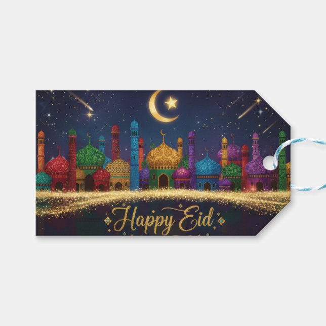 Stjärnklara Eid-nätter Presentetikett (Framsidan (Horisontell))