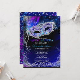Stjärnklara Quinceanera-tema inbjudningar