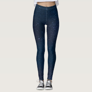 Stjärnklart natt himmelbenkläder, Galax rymdbenklä Leggings
