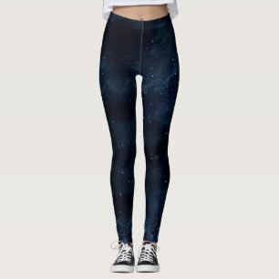 Stjärnklart nattkläder Leggings, Galaxy Space Legg Leggings
