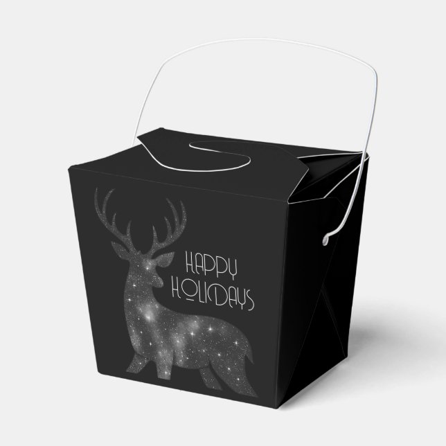 Stjärnklart ren siluett God Jul Presentaskar (Framsidan Sidan)