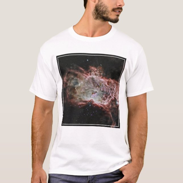 Stjärnkluster i FlamNebulas centrum. T Shirt (Framsida)