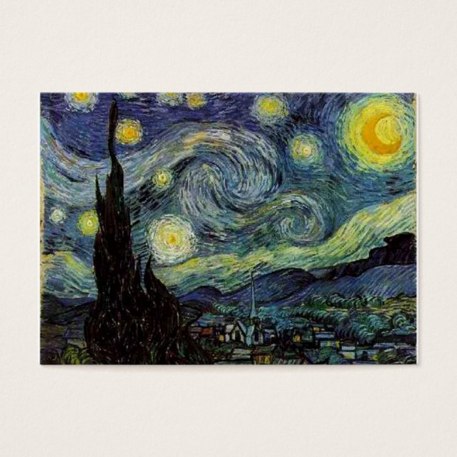 Stjärnkväll av Van Gogh Visitkort (Framsidan)