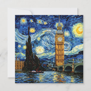 Stjärnkväll Big Ben London England Inbjudningar