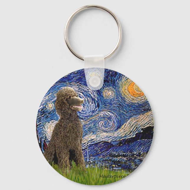 Stjärnkväll - Choklad St. Poodle Nyckelring (Framsida)