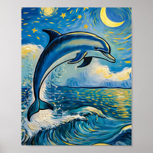 Stjärnkväll Delfin Posters