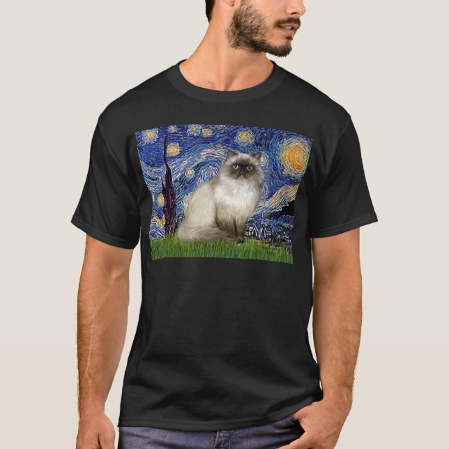 Stjärnkväll - Himalayakatt 7 T-shirt (Framsida)