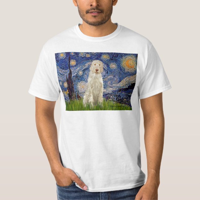 Stjärnkväll - Italiensk Spinone #12 T Shirt (Framsida)