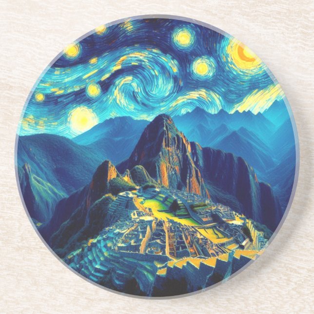 Stjärnkväll Machu Picchu Peru Underlägg (Framsidan)