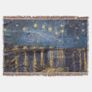 Stjärnkväll över Rhônefloden av Vincent Van Gogh Filt