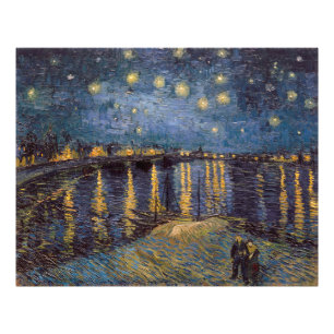 Stjärnkväll över Rhônefloden av Vincent Van Gogh Fototryck