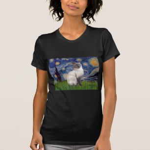 Stjärnkväll - Siamese 24 (blå punkt) T Shirt