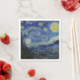 Stjärnkväll & Van Gogh /berömd vintagekonst Pappersservett
