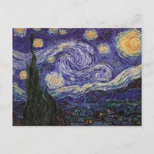 Stjärnkväll, Van Gogh Franska stad Saint Remy Vykort