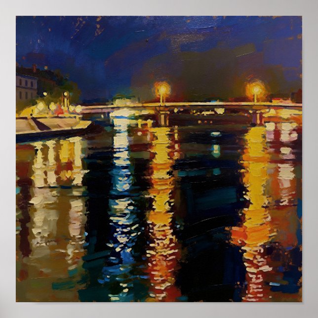 Stjärnkväll vid Rhône efter Van Gogh Poster (Framsidan)