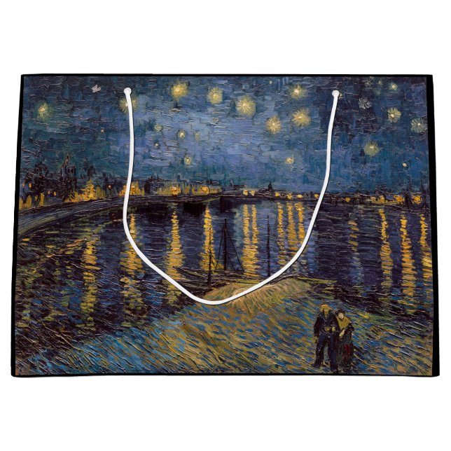 Stjärnkväll vid Rhônefloden av Vincent Van Gogh (Framsidan)