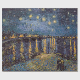 Stjärnkväll vid Rhônefloden av Vincent Van Gogh Presentpapper