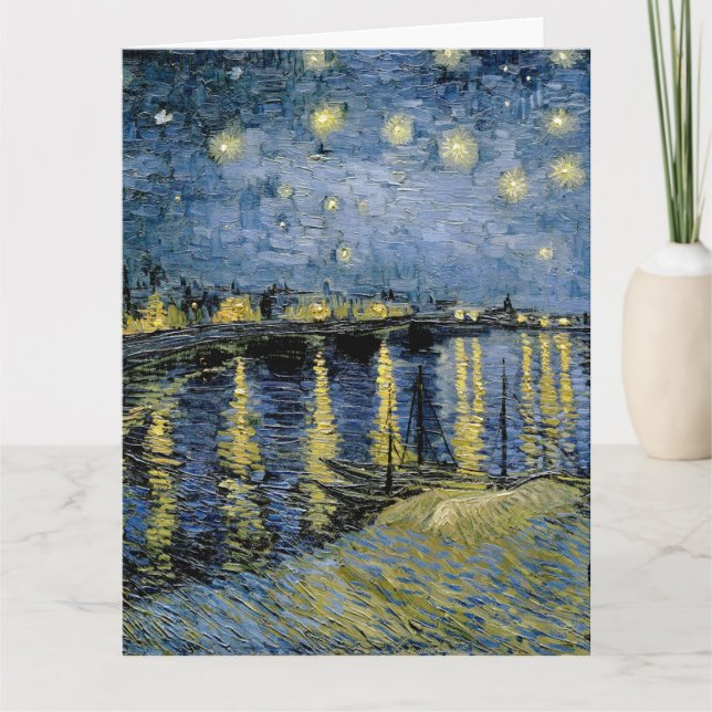 Stjärnkväll  Vincent  van Gogh     Kort (Framsida)