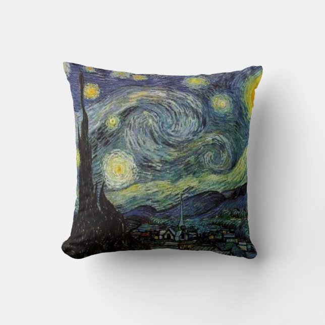 Stjärnkväll, Vincent Van Gogh. Kudde (Framsida)