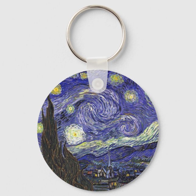 Stjärnkväll, Vincent Van Gogh. Nyckelring (Framsida)