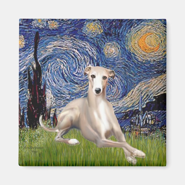 Stjärnkväll - Whippet #2 Magnet (Framsidan)
