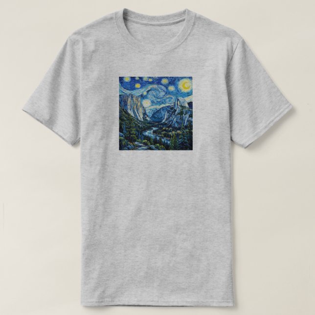 Stjärnkväll Yosemite National Park T Shirt (Design framsida)
