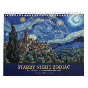 Stjärnkväll Zodiakus 2027 Väggkalender Kalender