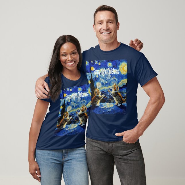 Stjärnkvällskattjul Julspoof T Shirt (Unisex)