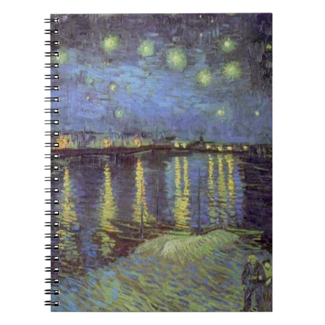 Stjärnkvällsmålning av Van Gogh Anteckningsbok (Framsidan)