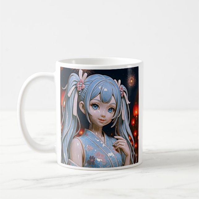 Stjärnljus Manga Flicka Kaffemugg (Vänster)