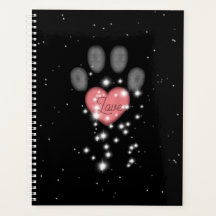 Stjärnljus Rosa Hjärtpa Paw Print Husdjur Sittare