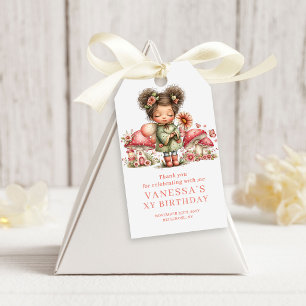 Stjärnljusälva 8-årsdag Blommiga Rosa Presentetike Presentetikett