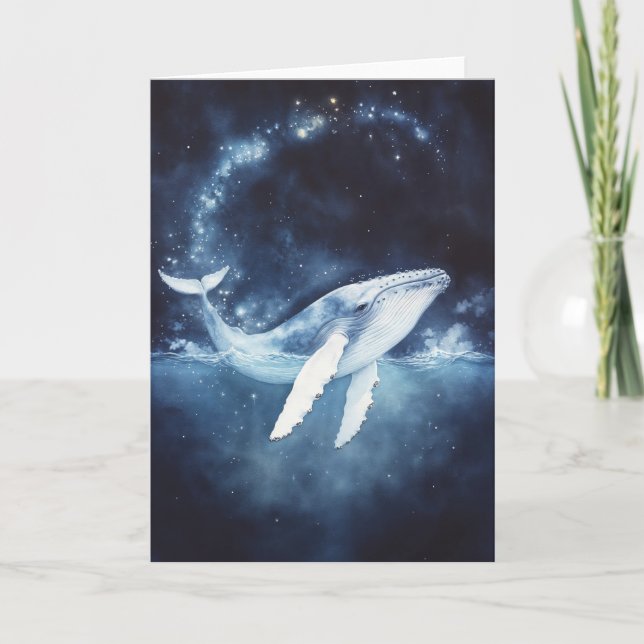 Stjärnljusets stig för puckelvalen kort (Framsida)