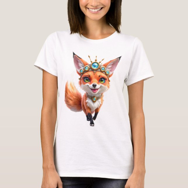 Stjärnljusräv på de månbelysta ängarna.  t shirt (Framsida)
