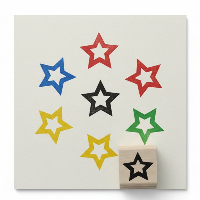 Stjärnlojalitetskort Mini Stämpel (Mini star stamp. Great for use as loyalty card stamper.)