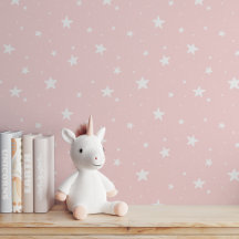 Stjärnmönster Drömmig Boho Flickrum Ljust Rosa Him