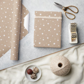 Stjärnmönster Drömmig Boho Print Barn Ljus Beige H Presentpapper