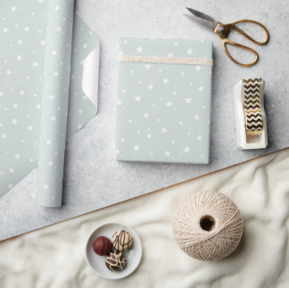 Stjärnmönster Drömmig Boho Print Barn Mjuk Mint Hi Presentpapper