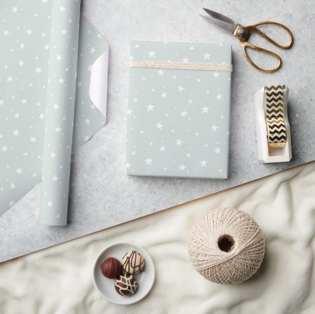 Stjärnmönster Drömmig Boho Print Barn Mjuk Mint Hi Presentpapper (Hantverk)