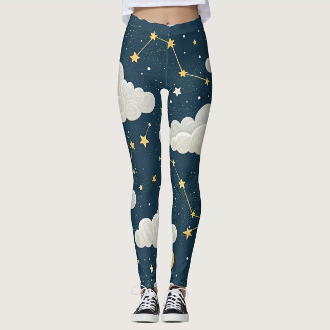 Stjärnmönster för stjärnbild (6) leggings (Framsida)