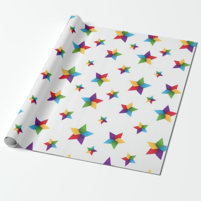 Stjärnmönster Presentpapper (Utrullad)