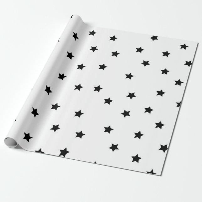 Stjärnmönster Presentpapper (Utrullad)