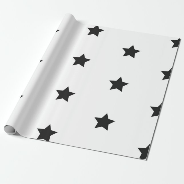 Stjärnmönster Presentpapper (Utrullad)