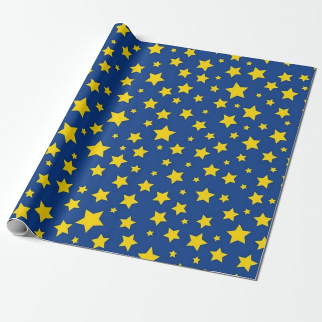 Stjärnmönster Presentpapper (Utrullad)